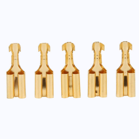 100 Pcs 7.8Mm Female Quick Disconnect, Brass Plug and Pull Type Connector, 8mm Female Spade Terminal