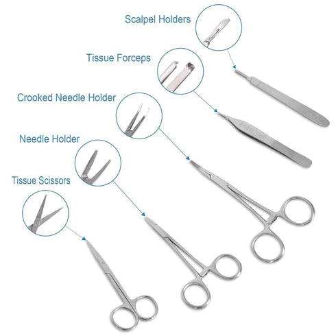 NOMI BROTHERS 21 Set Advanced Medical Suture Training Kit, Pieces Complete with Premium Practice Pad, Professional