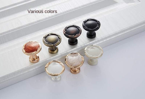 SANCHAKOU 8-Pack Zinc Alloy Handles Drawer Knob Handle Round Handle Single Hole Handle Bedside Table Handle Small