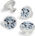 4 Pack 1.37" Floral Decorative Cabinet Knobs, Elegant ABS Glass Round Handles for Kitchen and Bedroom Furniture