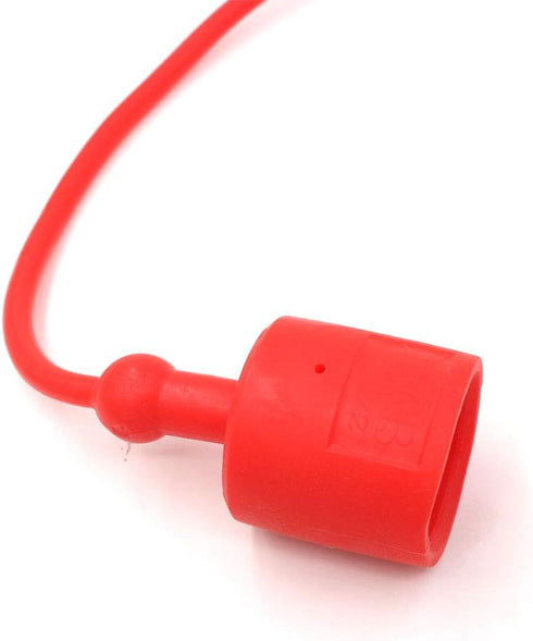 Hydraulic Coupler Dust Cap Plug Set 1/2 ISO-B, CEKER Male Female Quick Connects Fittings, Red Cap with Retention Ring,