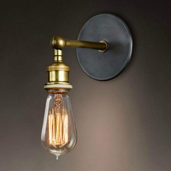 Mengjay Retro Light Fixture Wall Sconce Industrial Style Adjustable Brass Finish Vintage Lighting