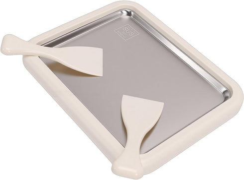 2 Frozen TOPINCN Rolled Ice Cream Maker, Stainless Steel DIY Home Ice Cream Roll Tray with Scrapers, for Soft Serve
