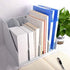 SAYEEC Collapsible Magazine Holder, 4 Compartment Plastic Desktop Organizer for Office, Home, School, Gray