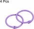 uxcell 30mm/1.2 inch Loose-Leaf Binder Rings, Metal Book Ring Key Holder, Purple, 4 Pack for Home Office Supplies