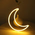 5V LED Warm White Moon Neon Light, Cute Neon Moon Sign,Christmas Room Decor Battery or USB Powered Art LED Decorative