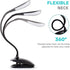 Generic 15 LEDs Stepless Adjustable Brightness & Color (Warm/Cool White), Eye-Care, Touch-Sensitive Switch Clip Reading