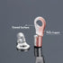 100Pcs Non-Insulated Ring Terminal, AWG16-14 Electrical Wire Crimp Connectors, 1/4" Stud O-Type