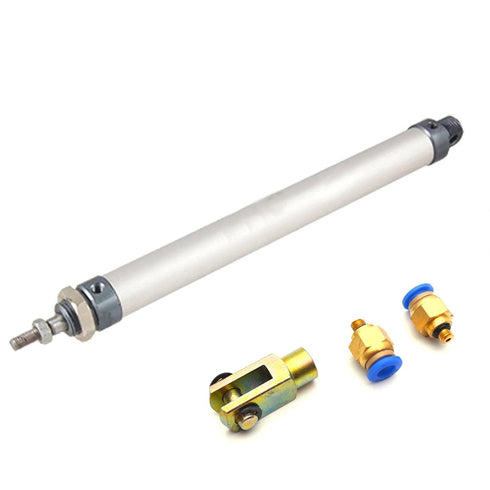 Pneumatic Cylinder 16mm Bore 200mm Stroke Air Cylinder with Y Connector and 2Pcs Pneumatic Quick Fitting