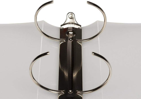 JAM PAPER Plastic 3 Inch Binder, Clear 3 Ring Binder, Sold Individually
