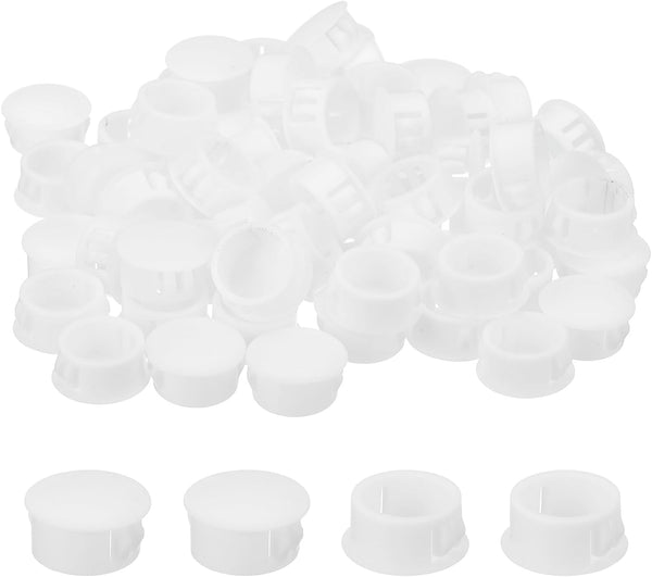 MECCANIXITY 68Pcs Plastic Hole Plugs, 13/16" x 3/8"(DxH) Hole Cover Tubing End