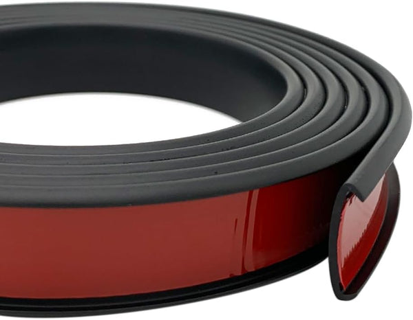 U Shape Plywood Edge Banding, Self-Adhesive Edge Trim for 3/4 inch Edge, Black, 20Ft, Desk Edge Protector
