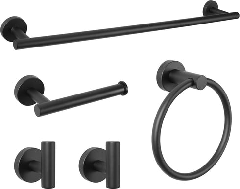AGKXHDEC 5-Piece Towel Racks for Bathroom, Stainless Steel Bathroom Accessories Set, Bathroom Towel