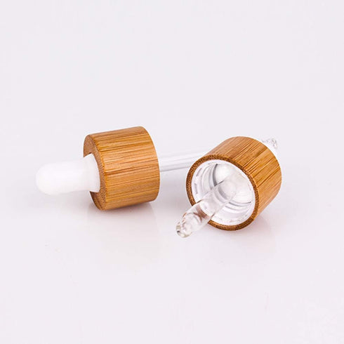 4 Pack Frosted Glass Dropper Bottles, 100ml/3.4oz Essential Oil Bottles with Eye Dropper and Bamboo Lids