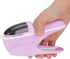 Staple Free Mini Stapler, ABS Stapleless Book Stapling Machine for Home School Office (Purple)