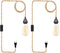 CAFULAM Industrial Hanging Light with Plug in Cord - Hemp Rope On/Off Switch,