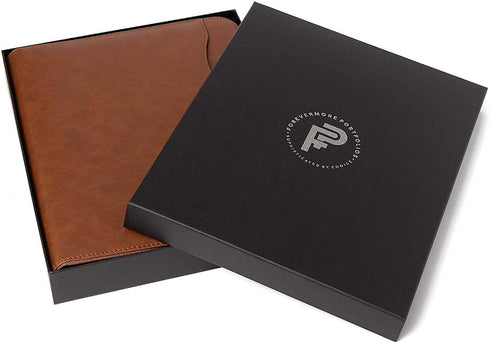 Forevermore Portfolios Portfolio Organizer - 3 Ring Binder with Notepad - 1.5 Inch Rings - Zippered Storage Pockets for