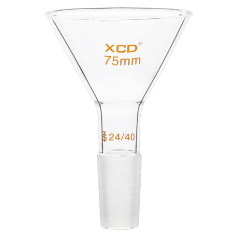 Borosilicate Glass Powder Funnel, Heavy Wall Short Stem Funnel for Precise Powder Transfers in Laboratory