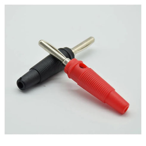 Qingdinu 10 20A 4mm Pcs Banana Plug Copper Single Needle High Current Insulated Shrouded Stackable Connector Soldering