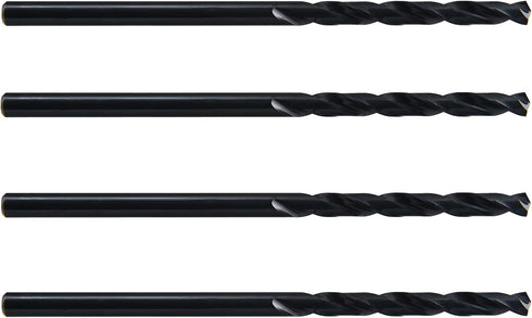 MAXTOOL 7/32"x6" 4pcs Identical Aircraft Extension Drills HSS M2 Extra Long Deep Twist Drill Bits