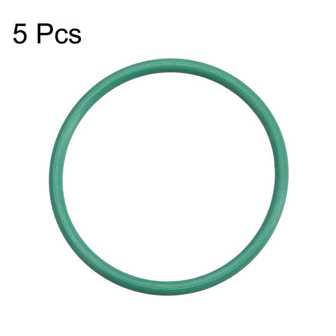 uxcell Fluorine Rubber O-Rings, 30mm OD 27mm ID 1.5mm Width FKM Seal Gasket for Machinery Plumbing, Green, Pack of 5