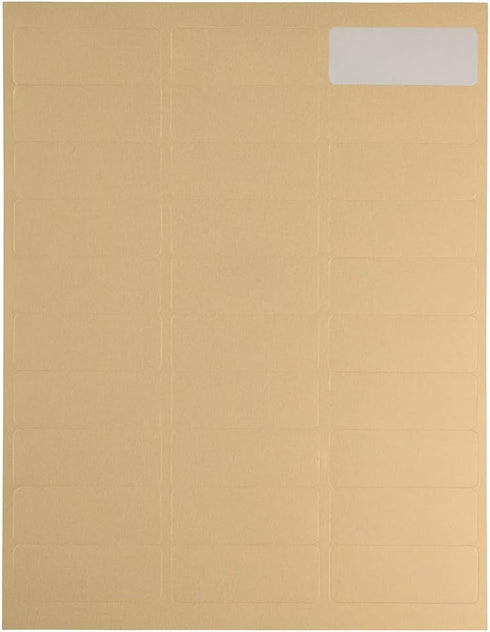 JAM PAPER Standard Mailing Return Address Labels, 1 x 2 5/8, Gold Metallic, 120 Labels/Pack