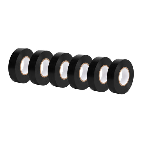 Amazon Basics Electrical Tape, 3/4-inch by 60-feet, Black, 6-Pack for Home DIY and Repairs