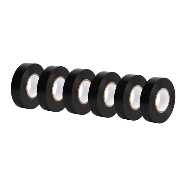 Amazon Basics Electrical Tape, 3/4-inch by 60-feet, Black, 6-Pack for Home DIY and Repairs