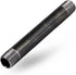 Everflow Supplies NPBL1211 Black Steel Nipple Pipe Fitting, 11" Long with 1/2" Nominal Size Diameter