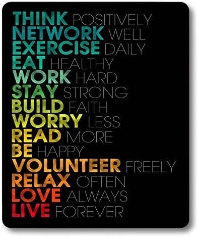 Smooffly Inspirational Quotes Customized Rectangle Mouse Pad, Gaming Mouse Pad