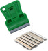 1.5 inches High Visibility Mini Razor Blade Scraper - Green Paint Window Scraper with 5 Metal Blades