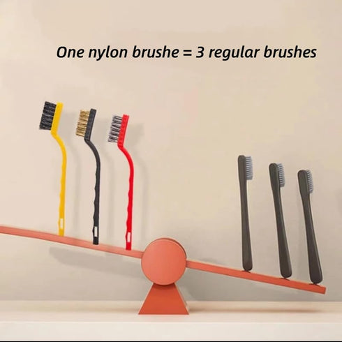2Pcs Cleaning Scraper for Ovens, Stainless Steel Multi-Kitchen Scraper with 3Pcs Brass Nylon Brushes, Black