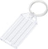 Uniclife 20 Pieces 2 Inch Plastic Key Tags with Ruled Blank Paper Labels, Transparent Covers, and Split Rings