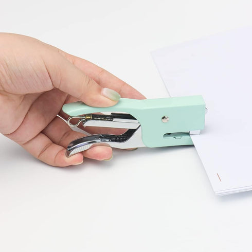 Mini Hand Held Plier Stapler, Green Metal Desktop Stapler, Cute Staplers, 25 Sheet Capacity, No.10 Staples for Home
