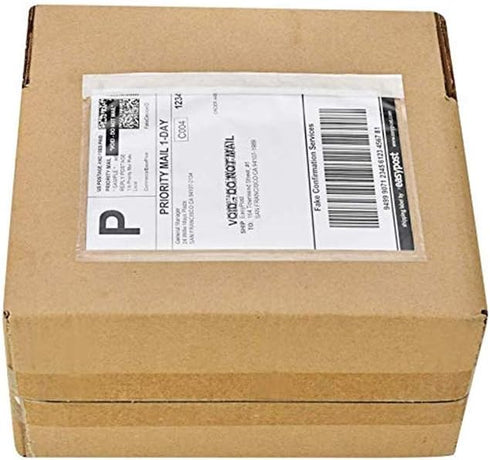 BESTEASY 6" x 9" Clear Packing List Pouches, 100 Pack Blank Shipping Label Envelopes for Safe Paper Shipping