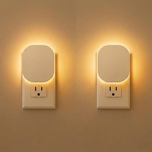 Hiwrolat Plug-in Motion Sensor Night Light, Dimmable Eye-Caring Warm White Nightlight for Baby