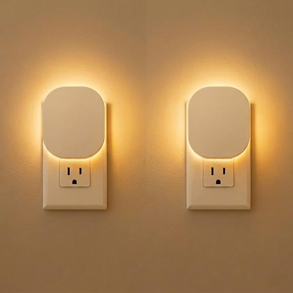 Hiwrolat Plug-in Motion Sensor Night Light, Dimmable Eye-Caring Warm White Nightlight for Baby