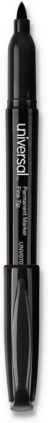 Universal UNV07074 Fine Bullet Tip Pen-Style Permanent Marker, Black, 60/Pack