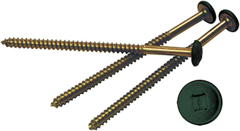 Ekena Millwork 3" Painted Screws for Vinyl Shutters, 122 - Midnight Green (Each)