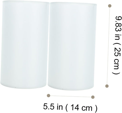 2pcs Luxshiny Cylinder Decorative Lampshades Replacement Cloth Lamp Covers for Table and Floor Lamps Lightweight Eye