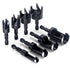 8Pcs Wood Plug Cutter Set, Carbon Steel Straight and Taper Claw Drill Bit for Woodworking Hole Saw Cutting Tool