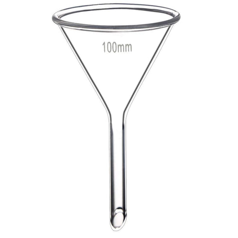 SEOH Glass Funnel, Neutral Glass 100 mm with 100 mm Stem