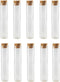 10 PCS Transparent Glass Test Tubes with Cork Stoppers, 60ML Containers for Powder Candy Storage