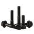 M6 x 20mm Flanged Hex Head Bolts, Full Thread Alloy Steel Screws, Black Oxide Finish, Quantity 25