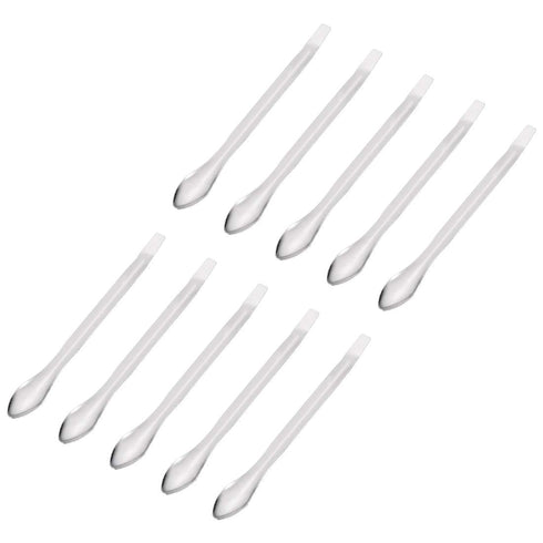 uxcell Micro Scoop 105mm Stainless Steel Reagent Sampling Lab Spoon, 10Pcs