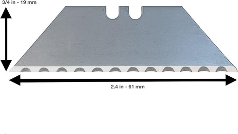 Serrated Blades for Utility Knife TWO 10 Packs Heavy Duty Saw Razors for Box Cutter in Convenient Storage Box Serrated Edge Razors 10 Packs, Standard Size - Fits Most Cutters & Knives