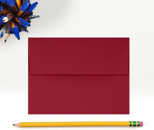 LUXPaper A2 Invitation Envelopes | Peel & Press | 4 3/8" x 5 3/4" | Garnet Red | 80lb. Text | 50 Qty