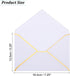 PATIKIL 100 Pack 5 x 7 A7 Christmas Envelopes - V Flap with Gold Border for Office, Wedding Gift Cards, Invitations
