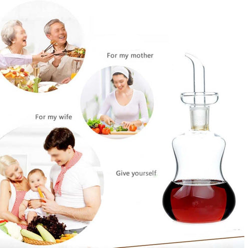 ARGENTFLUX 150/250/500ML(500ML) Oil And Vinegar Dispenser, Oil and Vinegar Dispenser Glass, Glass Oil Bottle Non-Drip