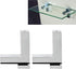 Tiberham Adjustable Wood/Glass Shelf Bracket, Zinc Alloy Polished Chrome Shelf Support Clamp Corner